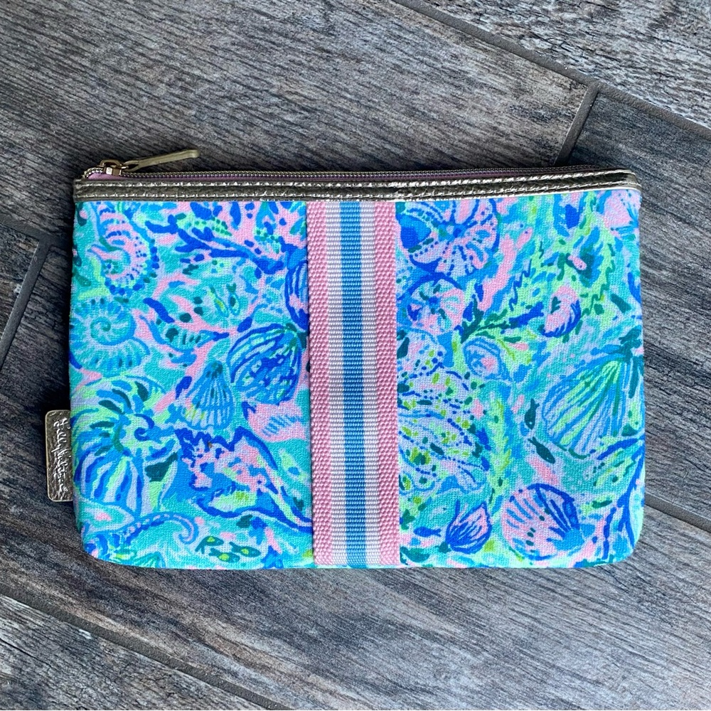 - Lilly Pulitzer Terry Zipper Pouch, Surf Blue, Soleil It On Me